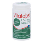 Hankintatukku Vitatabs E 50 mg 100 tablettia, muovipurkissa